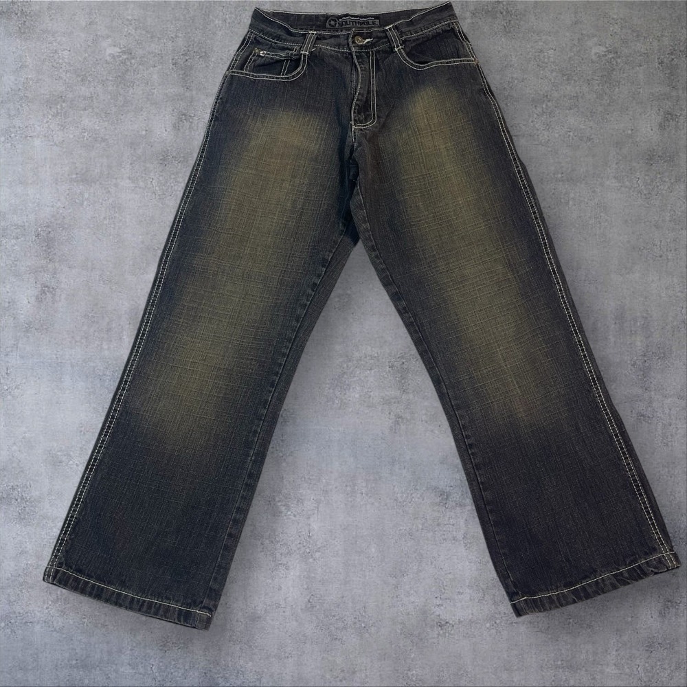 VTG Southpole‎ 4180 Baggy Black Denim Jeans Mens 29 Skater Y2K 90's Grunge